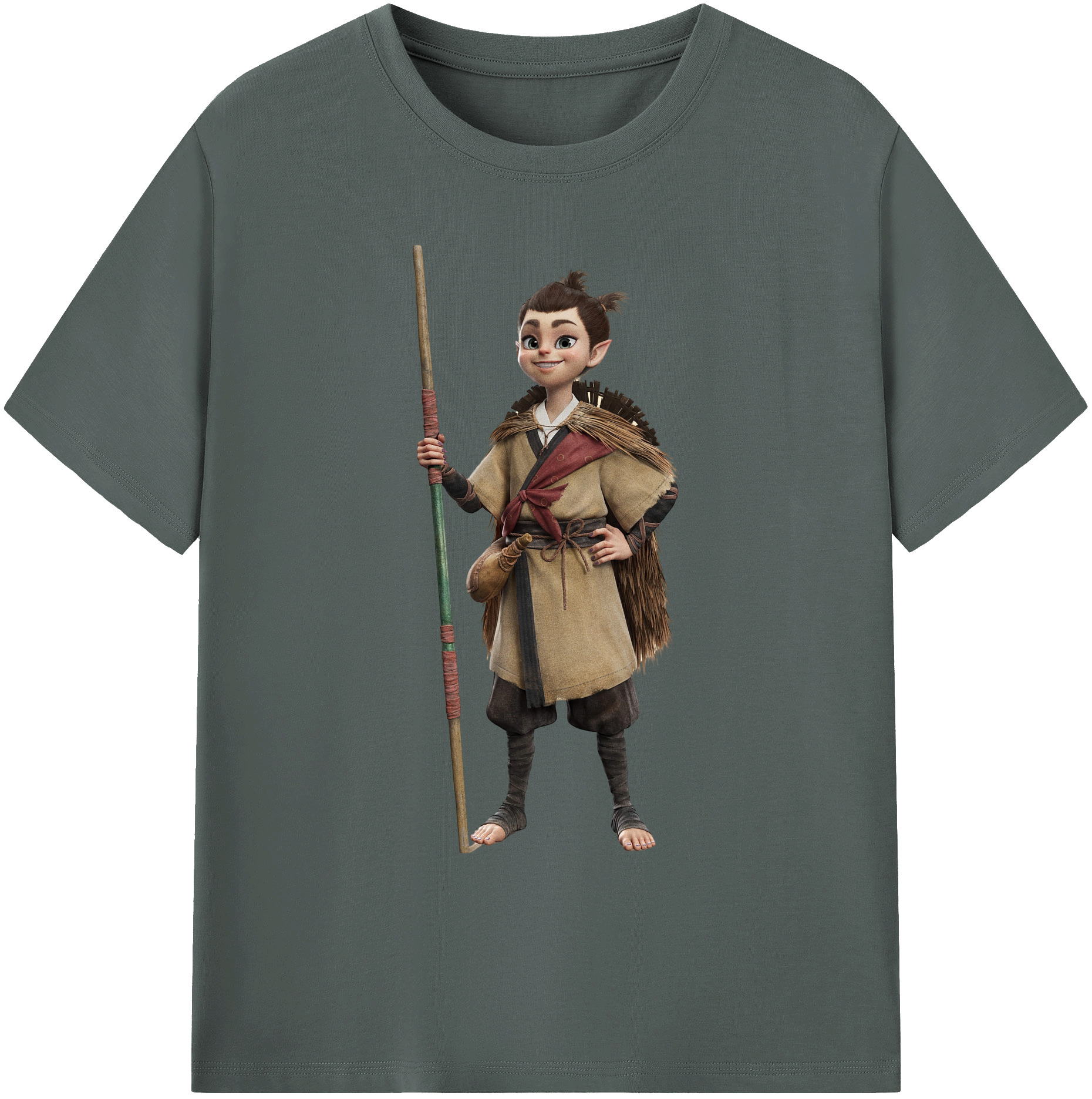（画像用） Ne Zha 2 ナタ 魔童の大暴れ 綿100％ メンズ半袖Tシャツ｜肌触りやわらか＆通気性